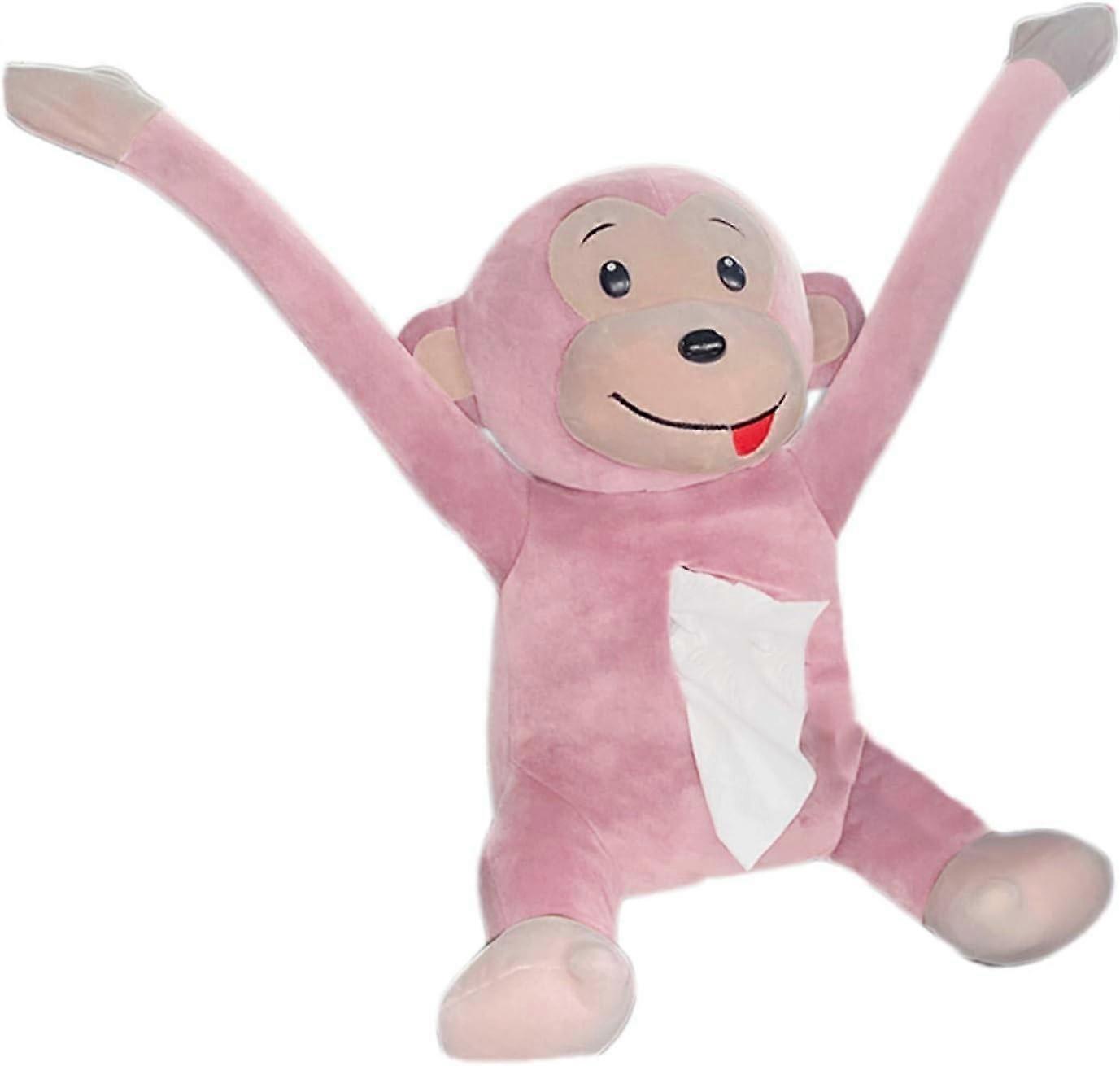 Animal Tissue Box Cartoon Creative Monkey Tissue Box Holder Case (B)