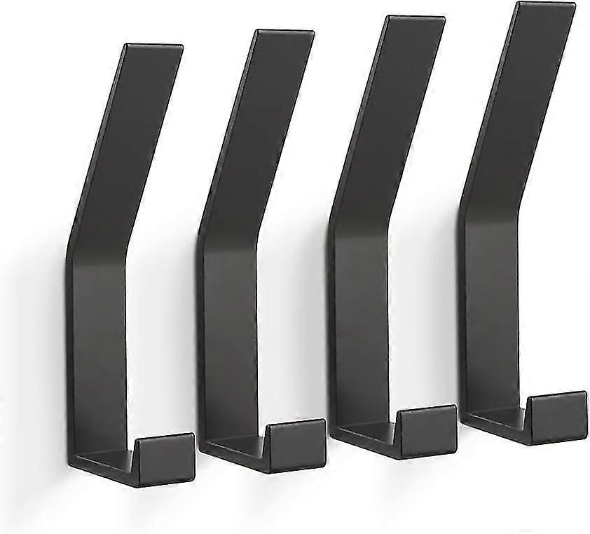 معطف رف السنانير الحائط ، أسود 4packs ، حمام منشفة حبل السنانير للمطبخ ، الباب ، مجلس الوزراء ، الحمام ، الردهات ، الممرات ، وغرف النوم