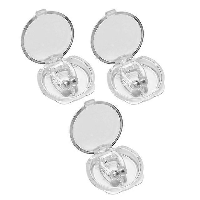 1/3 قطعة سيليكون مغناطيسي مضاد للشخير وقف الشخير الأنف كليب صينية النوم المعونة ث / حالة منتجات العناية بالجمال للصحة الشخصية