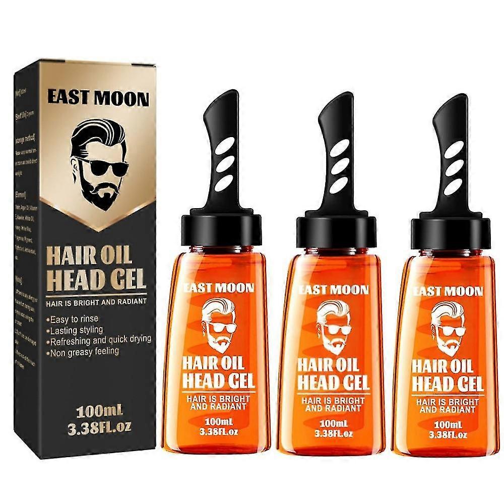 1-3x 2 in 1 Haarwachsgel mit Kamm Lang anhaltendes Männer-Haarstyling-Gel-Tool Haar