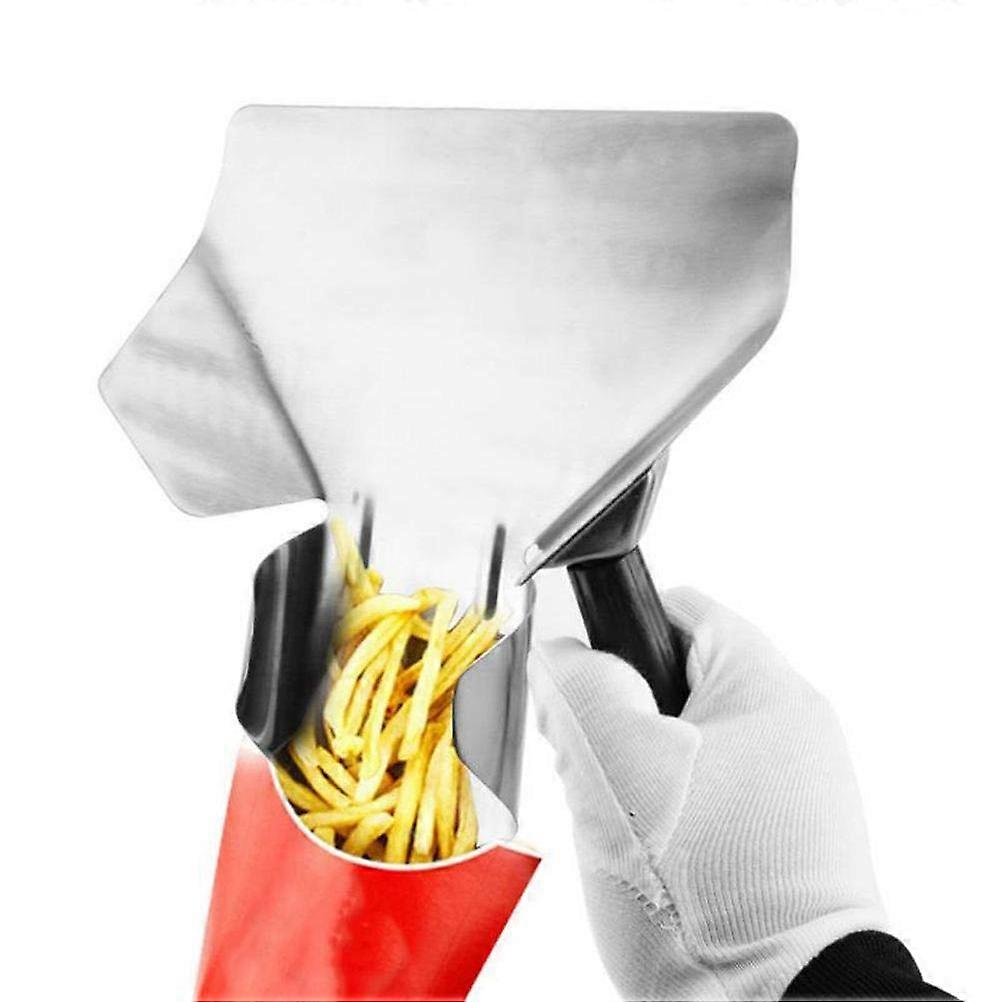 Popcorn Serving Scoop Stainless Steel with Right Handle for Easy French Fry and Popcorn Shoveling