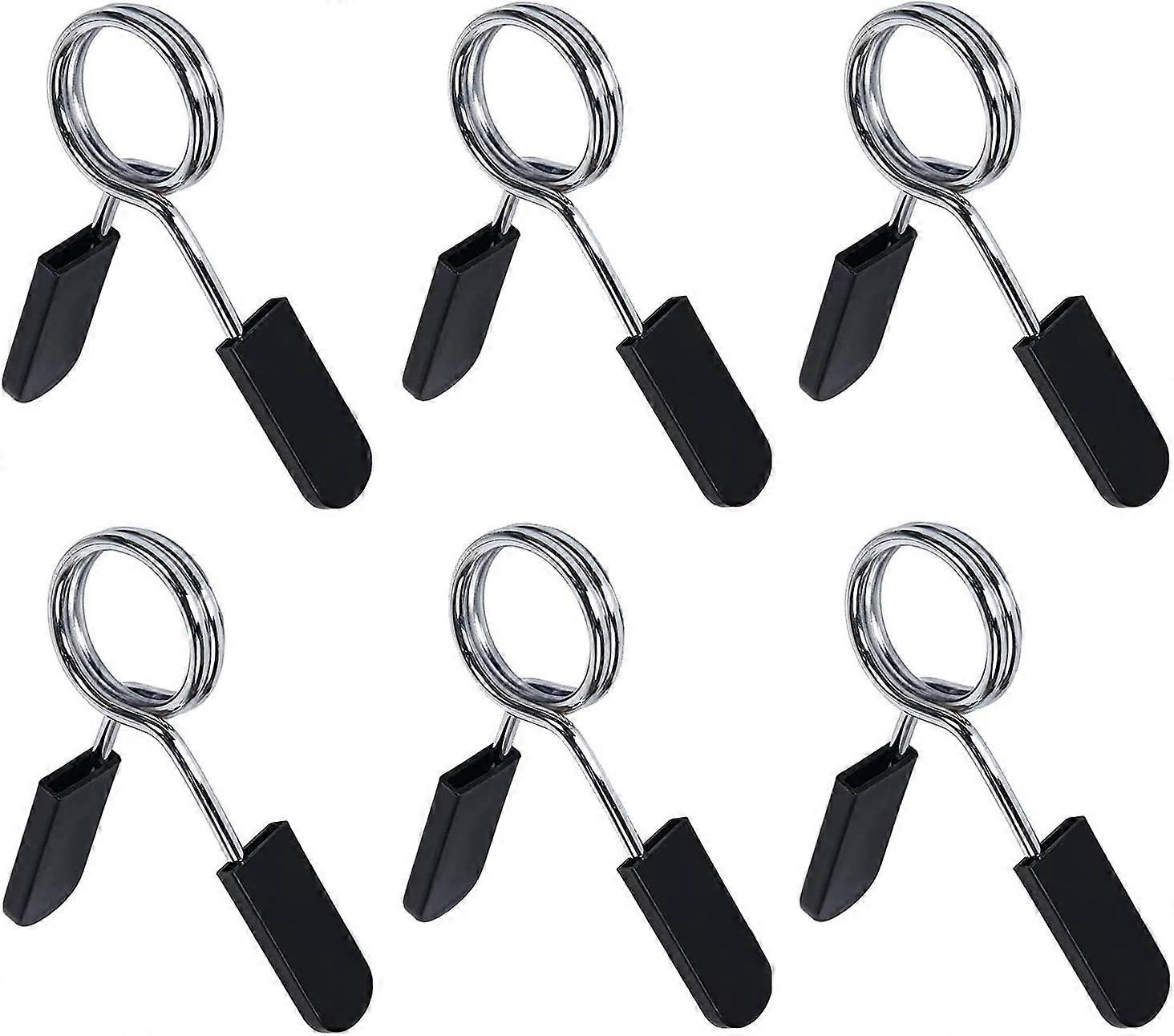 Spring Locks Locking Device, 6 Pieces Heilwiy 30Mm Barbell Spring Lock, Spring Locks Gift