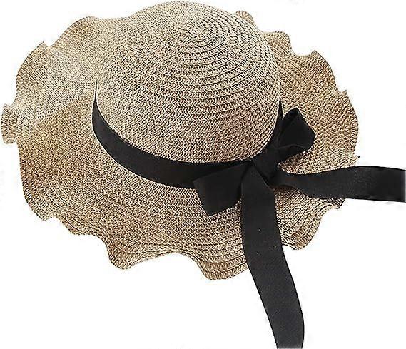 protection foldable summer straw hat wave edge sun hat soft cap