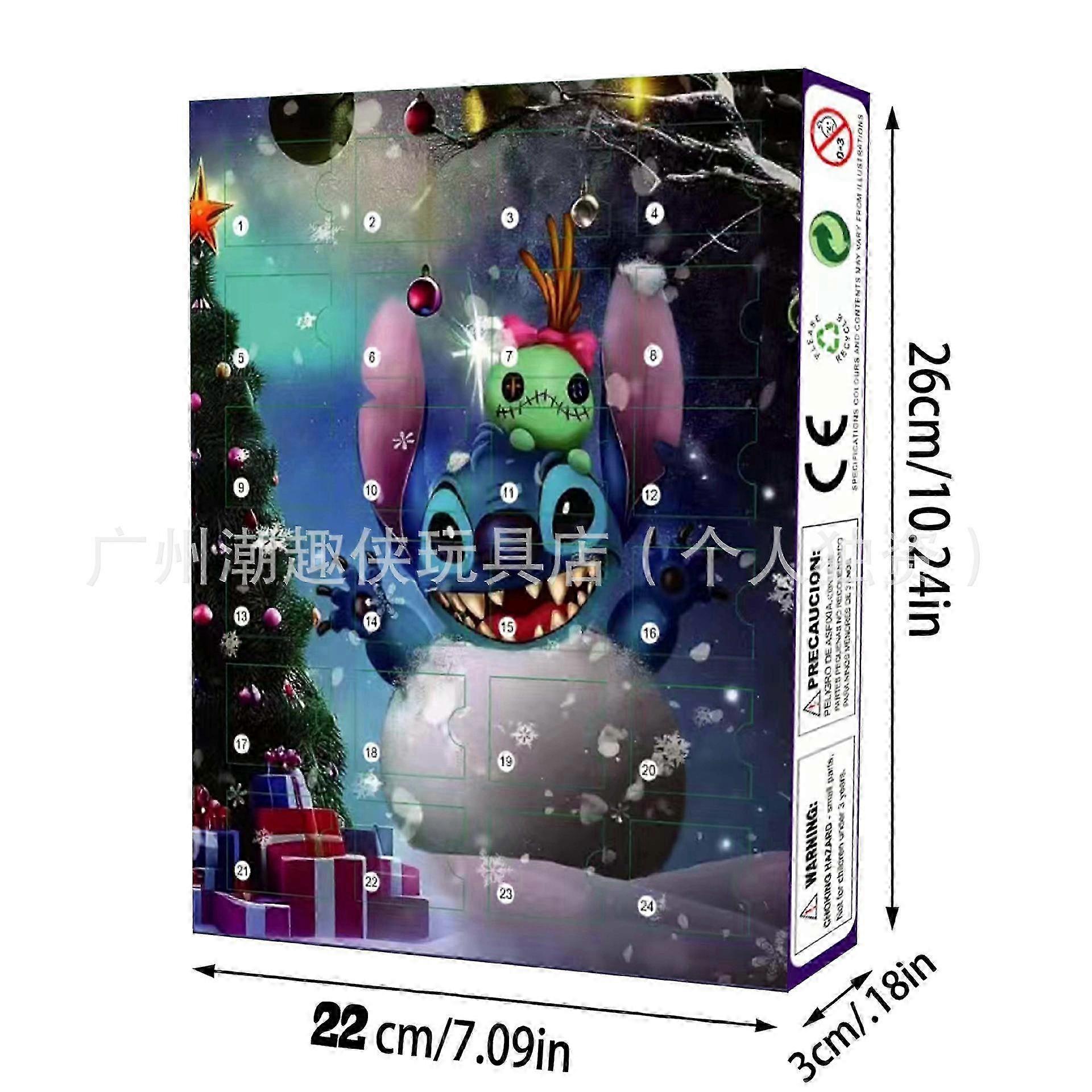 Christmas Advent Calendar New Star and Stitch Christmas Advent Countdown Calendar Box 24Pcs Gift Calendar Blind Box
