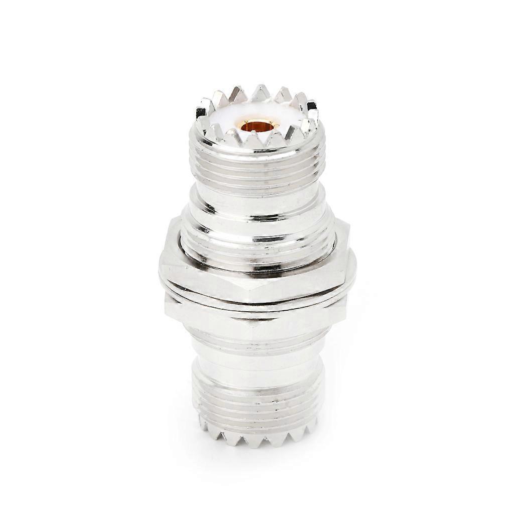 UHF SO239 Female Nut To Female Jack Nut Panel Mount Adapter Connector Straight F