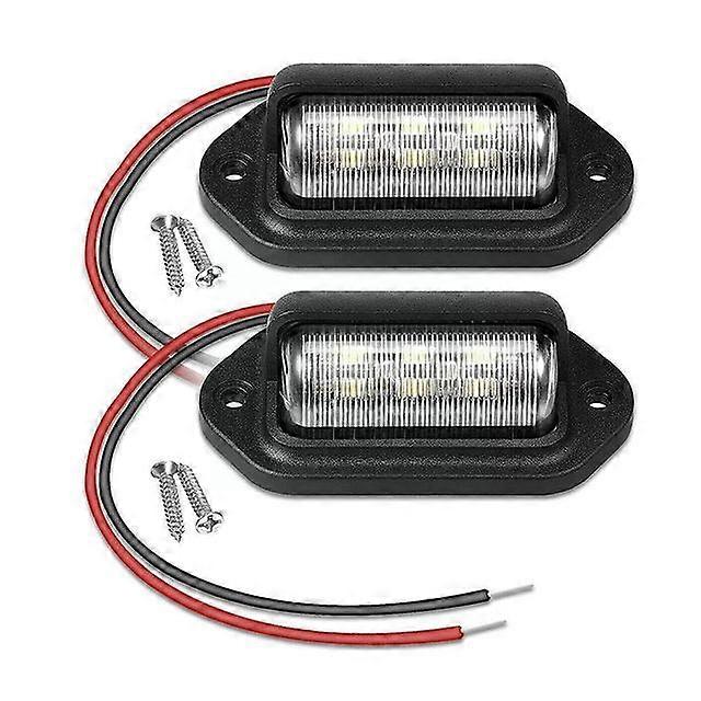 6 LED License Number Plate Light Taillight Cargo Trunk Courtesy Tag Step Lamp License Plate Light Car Truck SUV RV Light