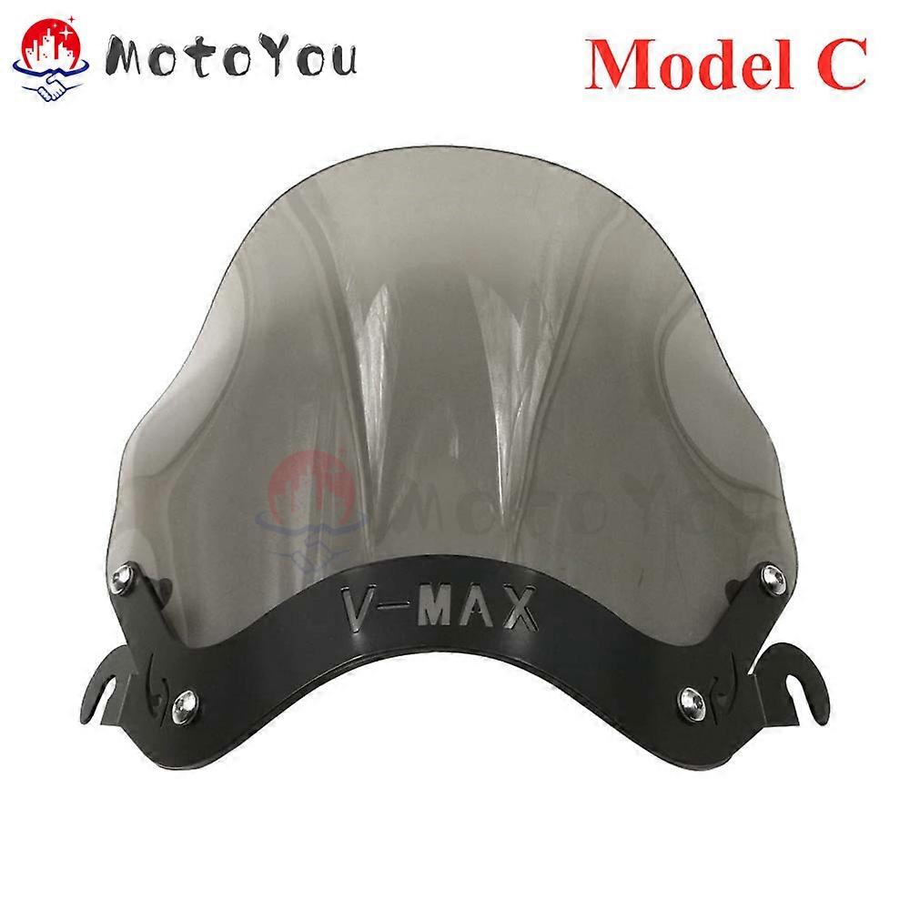 Motorcycle Windscreen Windshield w/ Mount Bracket For Yamaha VMAX1300 V-MAX1200 V-MAX1300 VMAX 1200 1300 Big Diavel 1985-2007