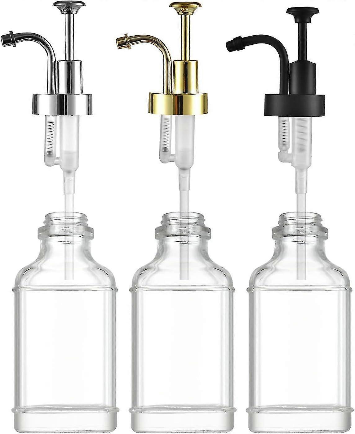 2 x distributeur de sirop de café, distributeur de sirop en verre de 500 ml, distributeur de sirop de café transparent, ensembles de verres, distributeur de sirop de café