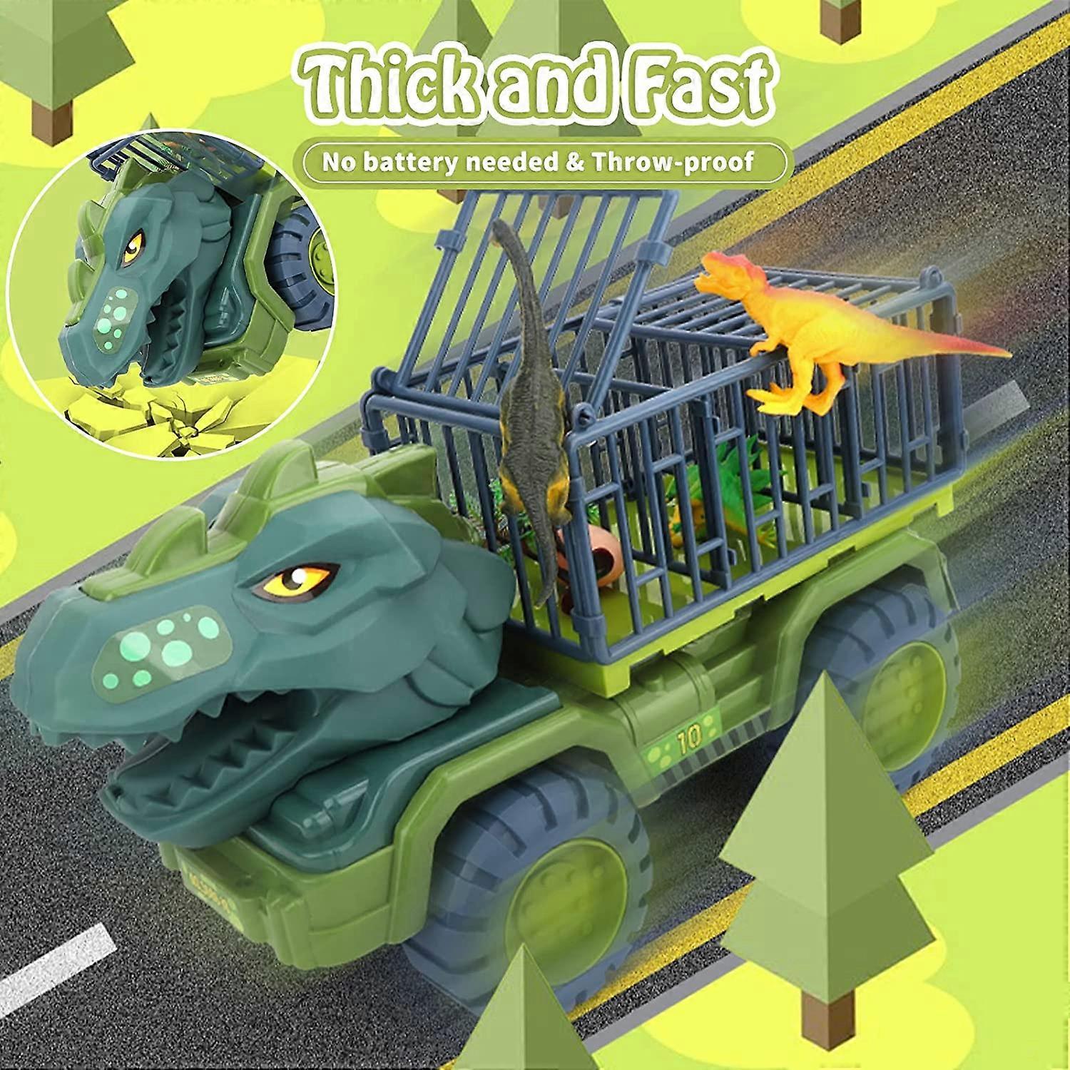 All Kids United Dino-Spielset Mit Truck, Figuren, Spielmatte & Zubehör – Abenteuer-Set Für Kleine Dino-Fans Ab 3 Jahren