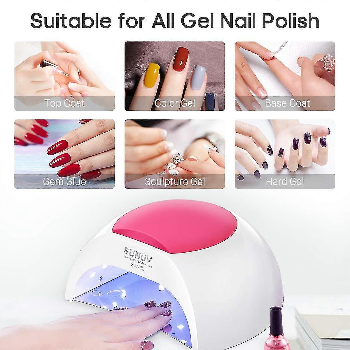 Gel Uv Nail Lamp,  48w Uv Led Nail Dryer Light For Gel Nails Polish Manicure Professional Salon Curing Lamp With 4 Timer Setting Sensor