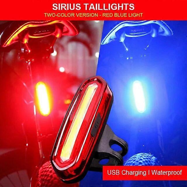 Rechargeable COB LED USB Mountain Bike Tail Light Taillight MTB Safety Warning Bicycle Rear Light Bicycle Lamp
