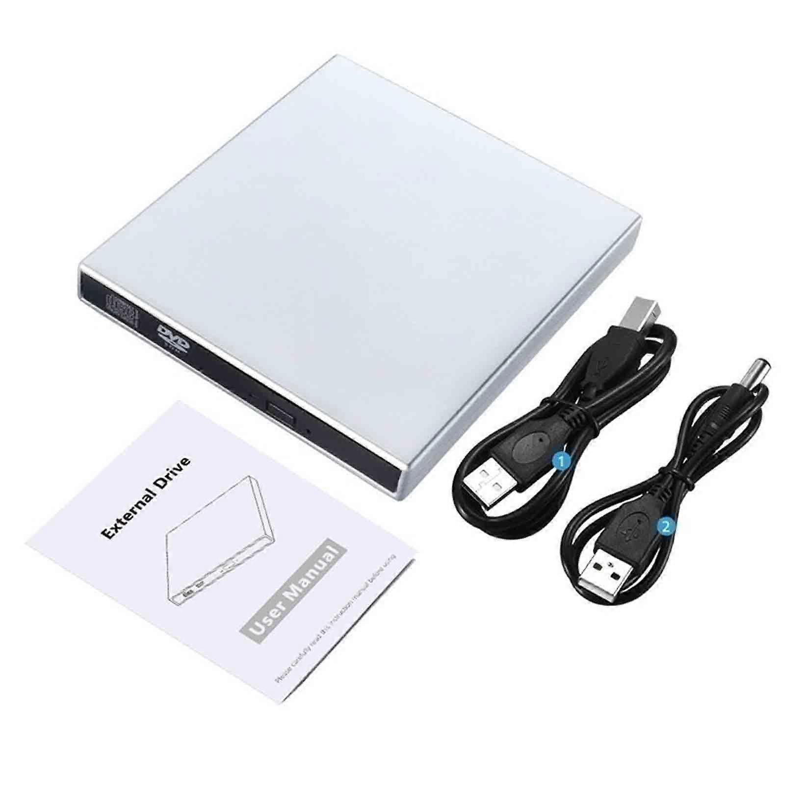 קידום, דיסק חיצוני דק כונן DVD RW USB 2.0 סופר נגן צורב שחור למחשב נייד, משלוח מהיר