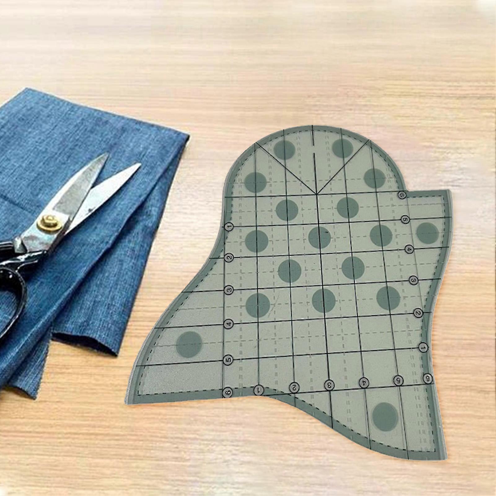 Creative Grids Scallop Patchwork Ruler Multifunctional Visible Transparent Quilting Template for Quilting mengxi