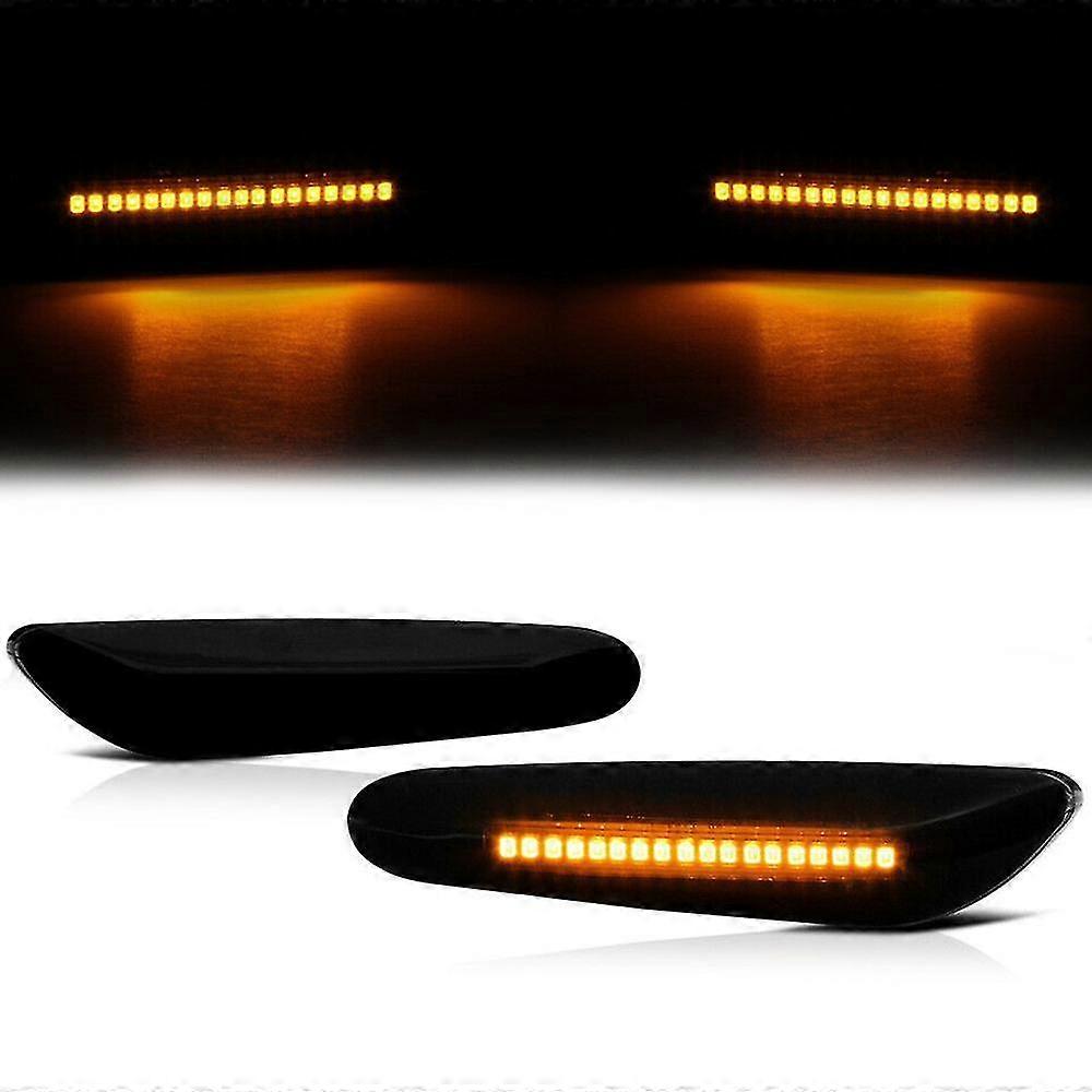 2 Pcs Smoke LED Side Marker Light Turn Signal Light Lamp  For BMW 3 Series E46 E60 E90 E92 E93 E87