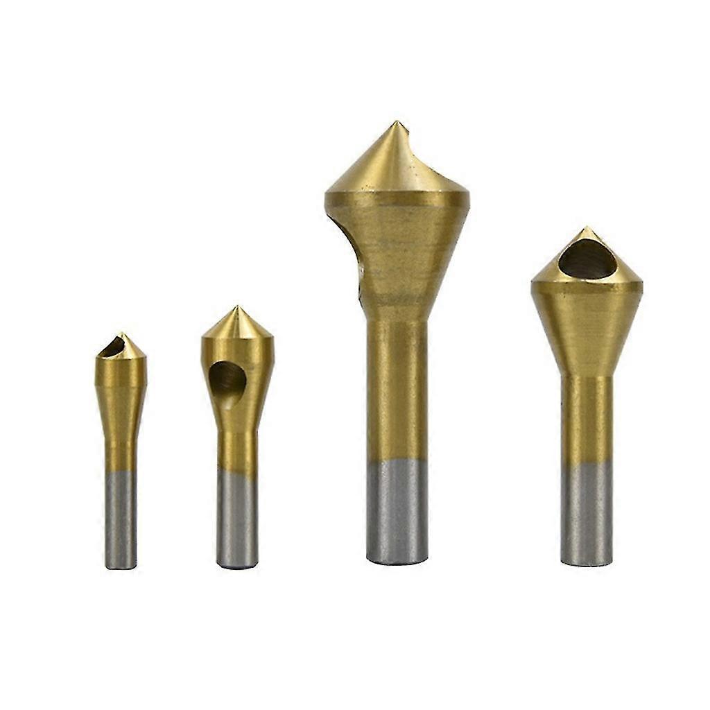 4-piece Countersink Chamfer Deburring Tool Titanium Coated Hole Deburring Tool