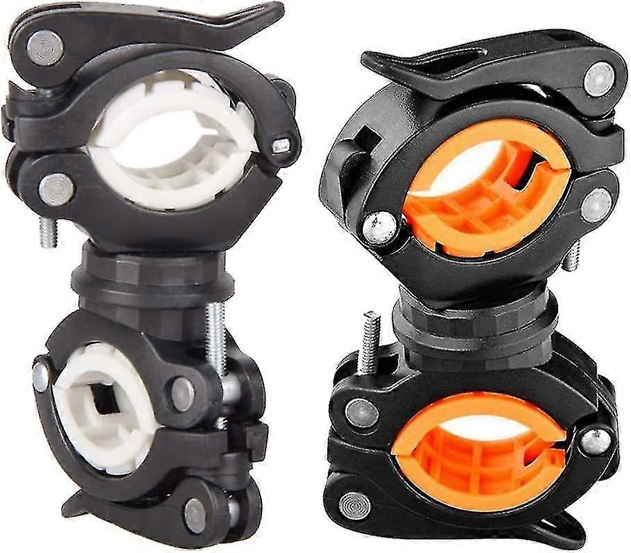 2pcs Universal Clip For Bike Flashlight Rotatable 360 Degrees