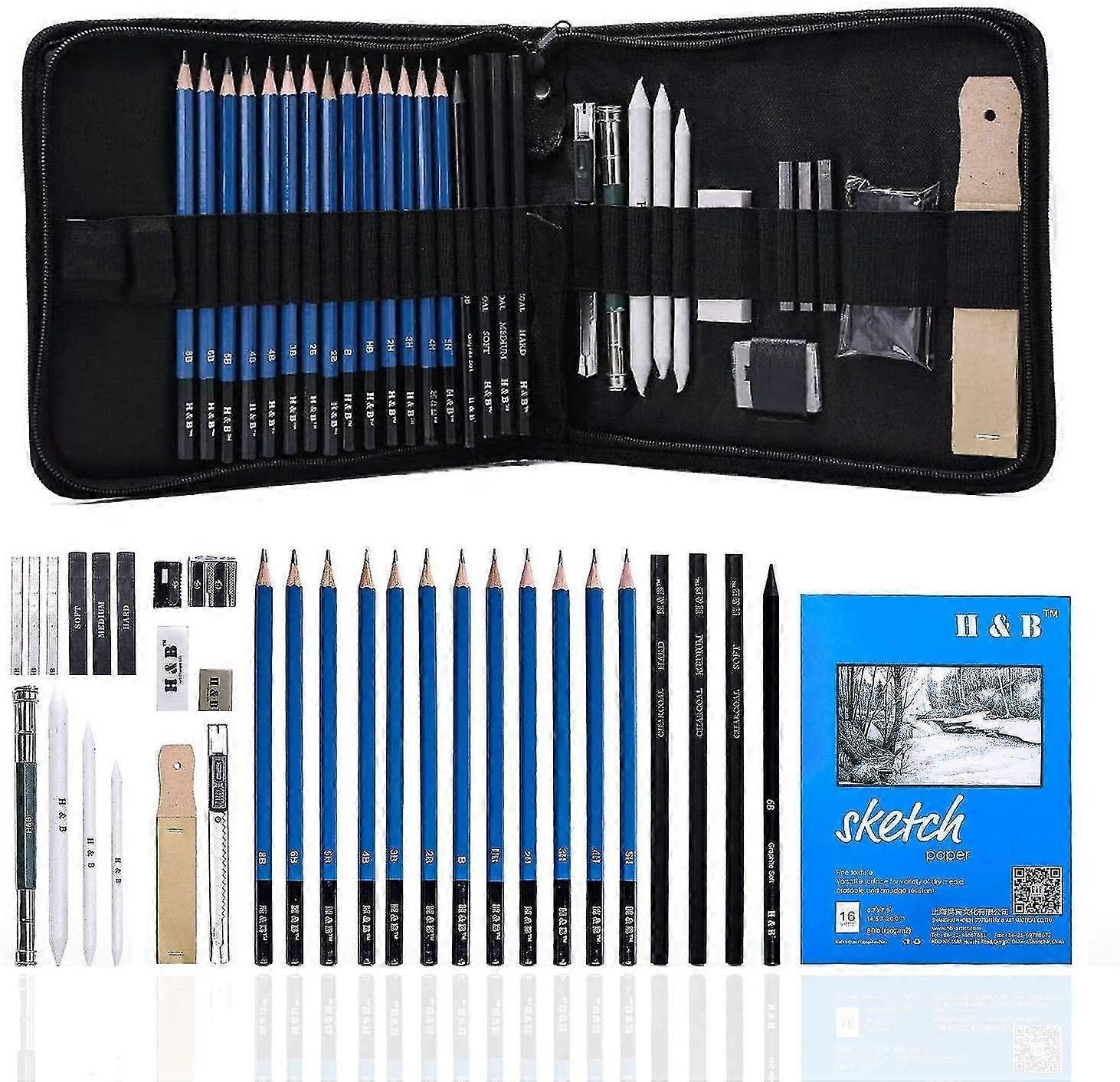 Ensemble de 35 crayons à dessin
