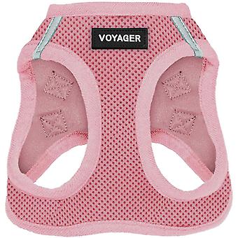 Veeki Walk-in air dog harness-All-weather mesh, best pet supplies for small and medium-sized dogs walk-in vest harnessPink S code