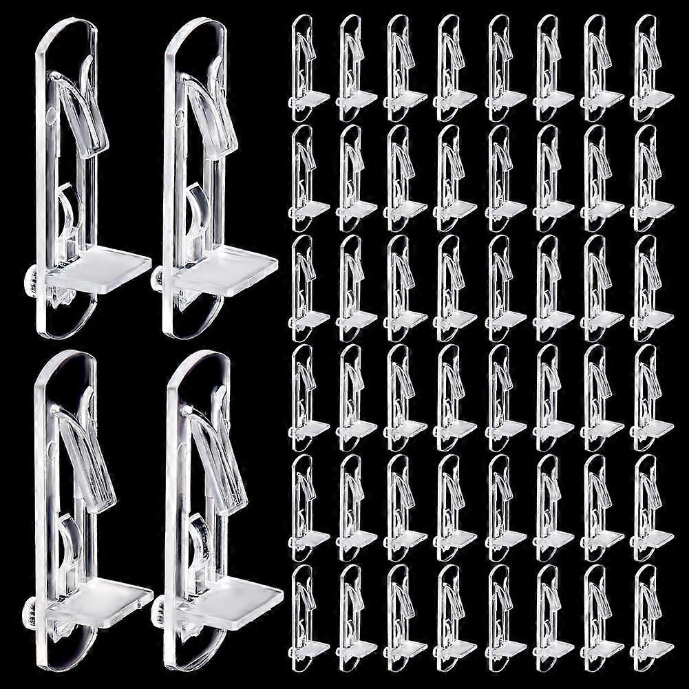80Pcs Plastic Locking Shelf Pins Self-Locking Shelf Support Peg Clear Shelf Bracket Plastic Shelf Holders Pegs for Kitchen Cabinet Furniture Shelves 3
