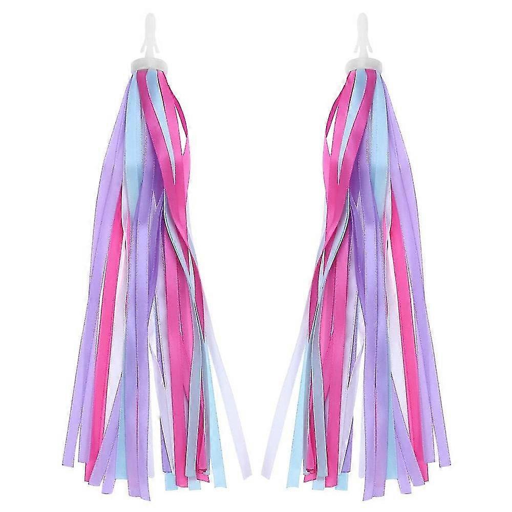 1 Pair Kids Bicycle Tassel Ribbon,children Scooter Handlebar Streamers Bicycle Grips Ribbon Baby Carrier Accessories Easy Attach To Handlebars