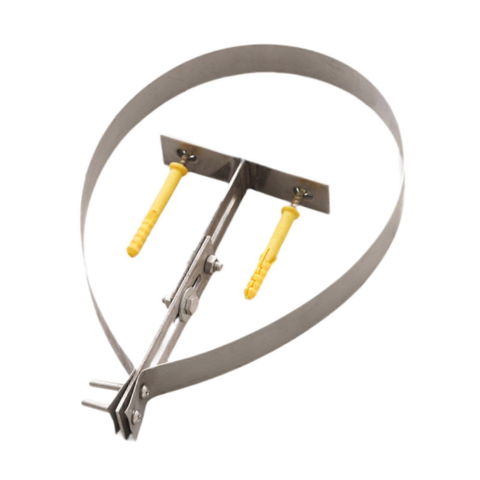 Chimney Pipe Bracket Accessory Fireplace Equipment Portable Flue Liner Clamp Silver