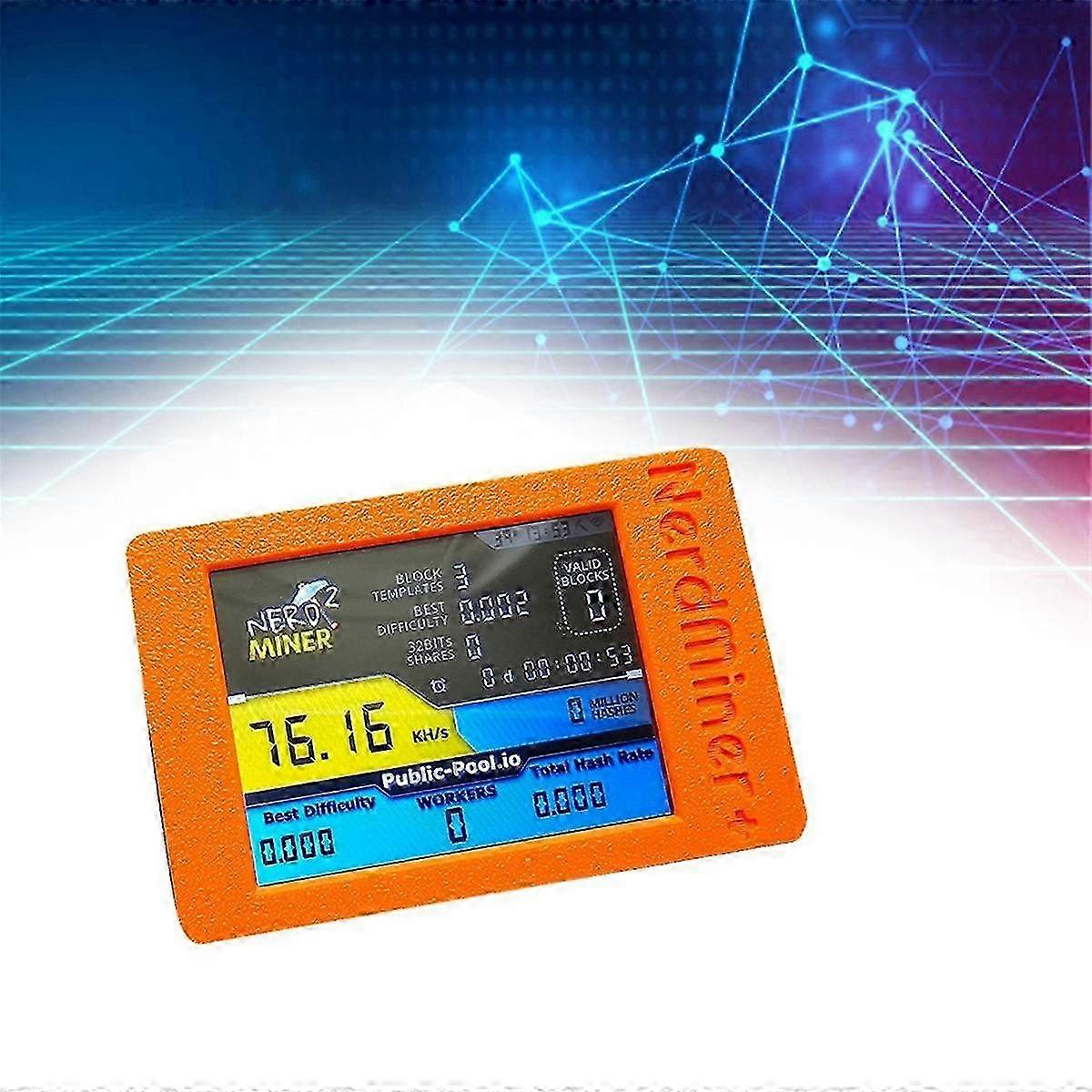 For Nerdminer 77k/s Hashrate With 2.8-inch Screen Btc Lottery Solo Miner  Bitcoin Nerd Miner