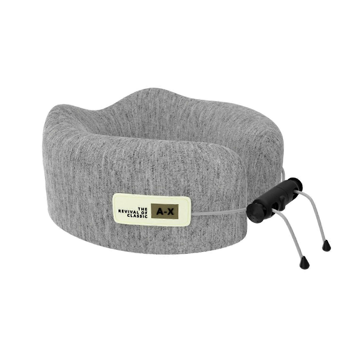 U-shaped Pillow Memory Foam Thick Elastic Slow Bounce Travel Neck Pillow Adjustable Deawstring Pain