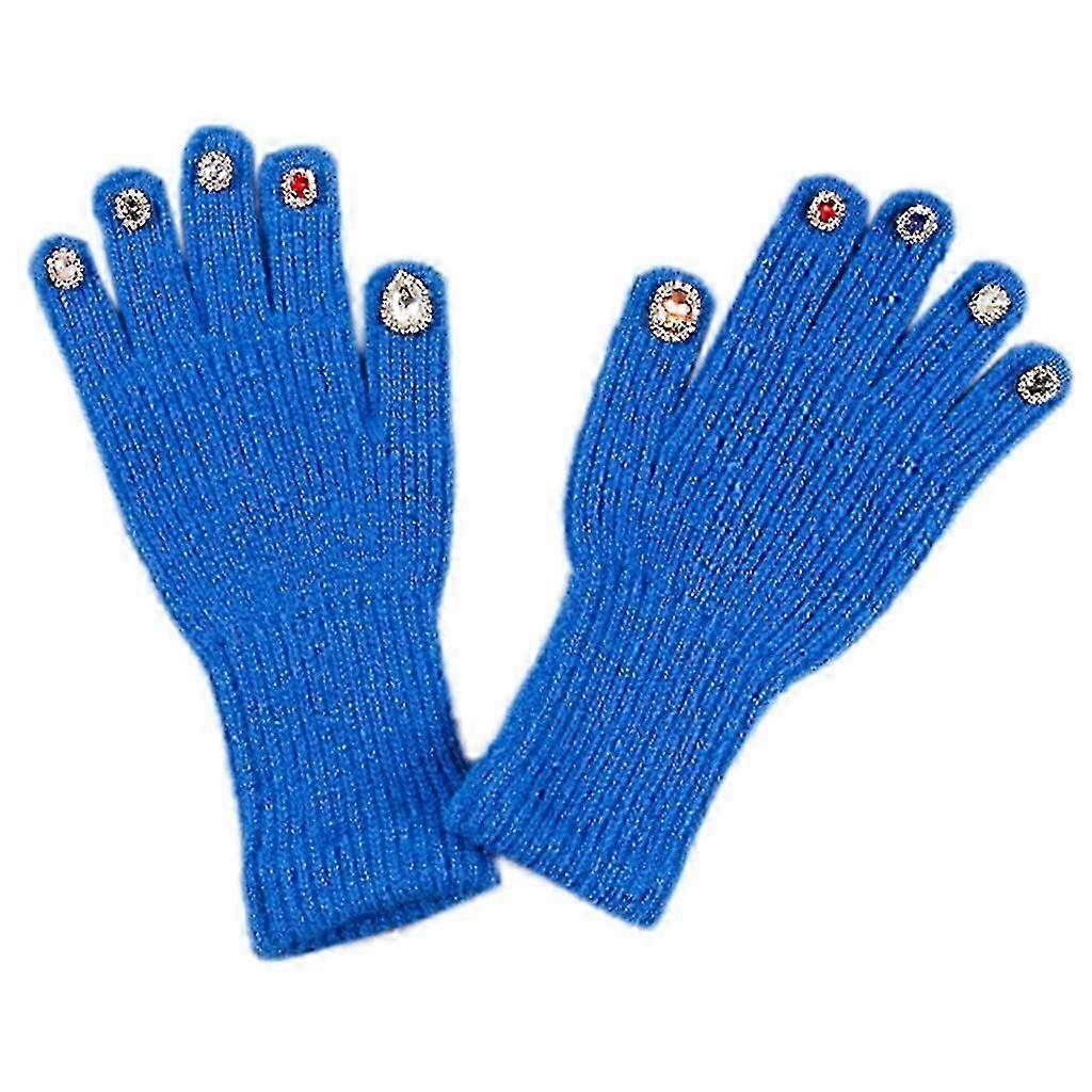Colorful Gemstones Gloves Cute Touchscreen Mittens Stage-performance Gloves