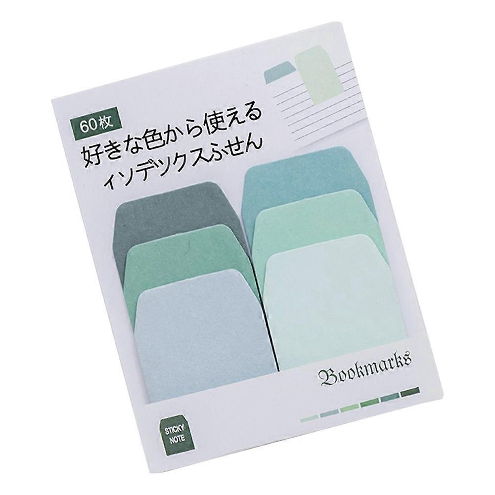 Gradient Color N Times Sticky Notes Classification Message Index Sticker (Short & Green)