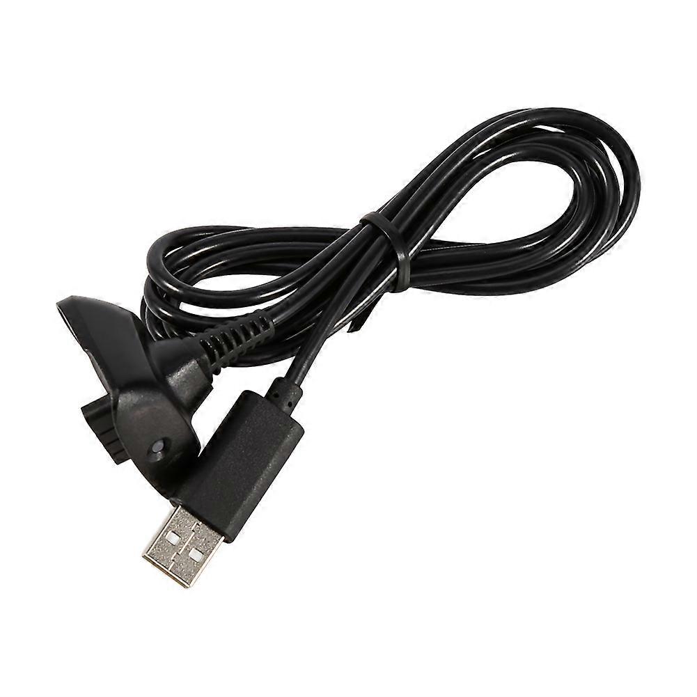 1Pc Black 1.5m Wireless Controller USB Charging Cable Cord Game Pad Accessory For XBOX 360
