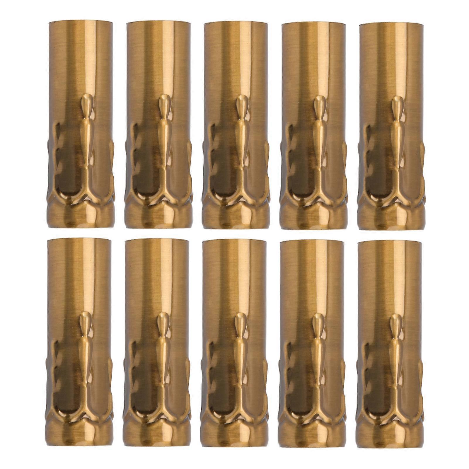 10-pack E14 metal tubes for candle holders