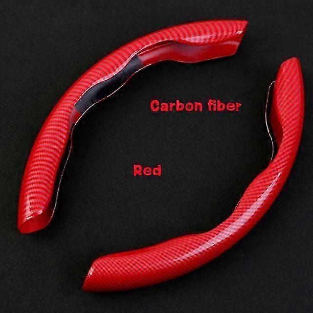 For Peugeot 207 3008 2008 508 307 206 308 407 607 807 301 406 Rcz 2 Slices Carbon Fiber Silicone Car Steering Wheel Cover