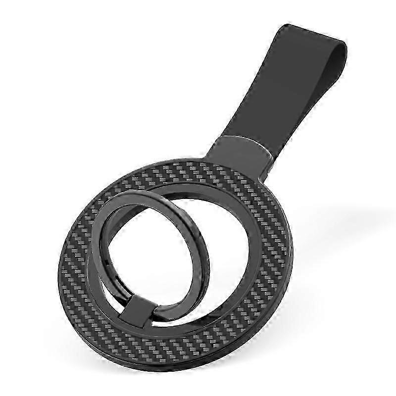 Magnetic Loop Phone Grip Holder Kickstand, Compatible with MagSafe Carbon Fiber Magnetic Ring Holder for iPhone 15/14/13/12 Series