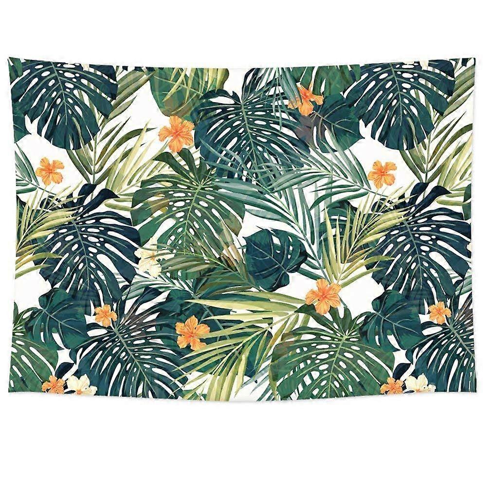 Tropical Palm Flower Decor Wall Hanging, Gblelen Pattern Weaving Sofa Accent, Hippie Style Palm Tree Art
