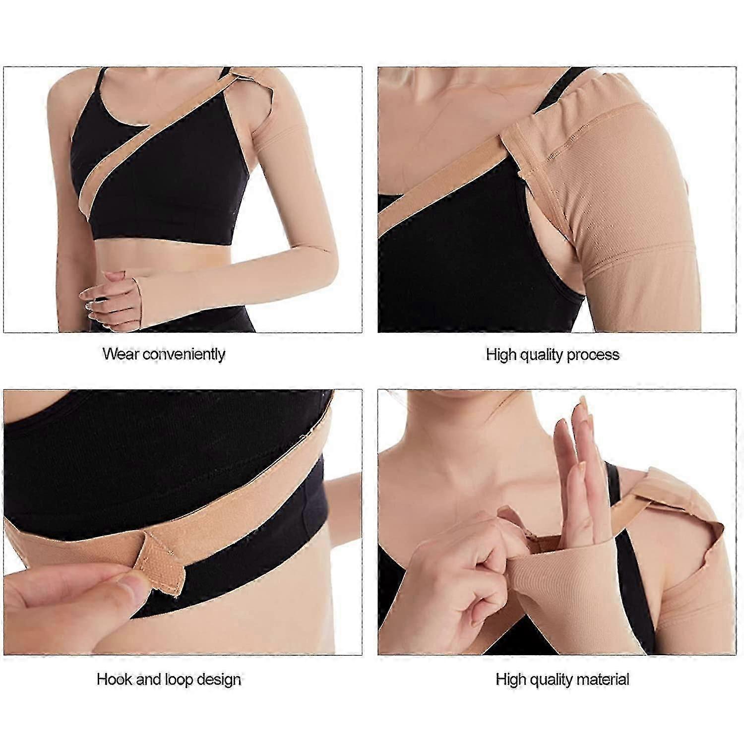 Mastectomy Compression Arm Sleeve, Wearing Tightly Lymphedema Arm SleeveM-Left hand - DD01
