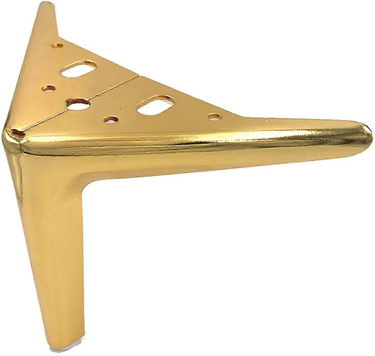 أرجل الأثاث X4 ، أرجل دعم طاولة تلفزيون أريكة أوروبية ، أرجل خزانة حمام طاولة قهوة ، ذهبي 15 سم