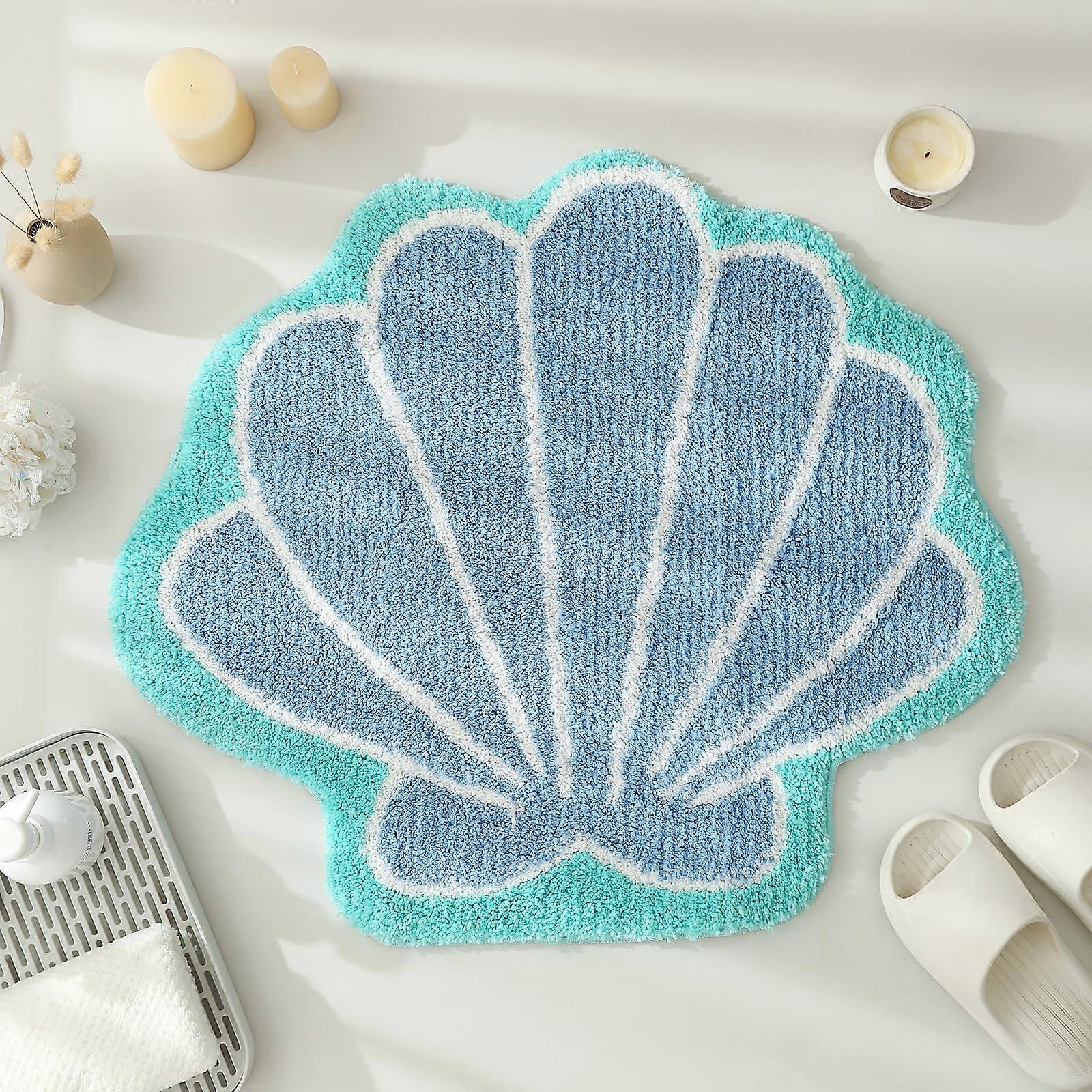 Shell shape bathroom mat 26×30 inches