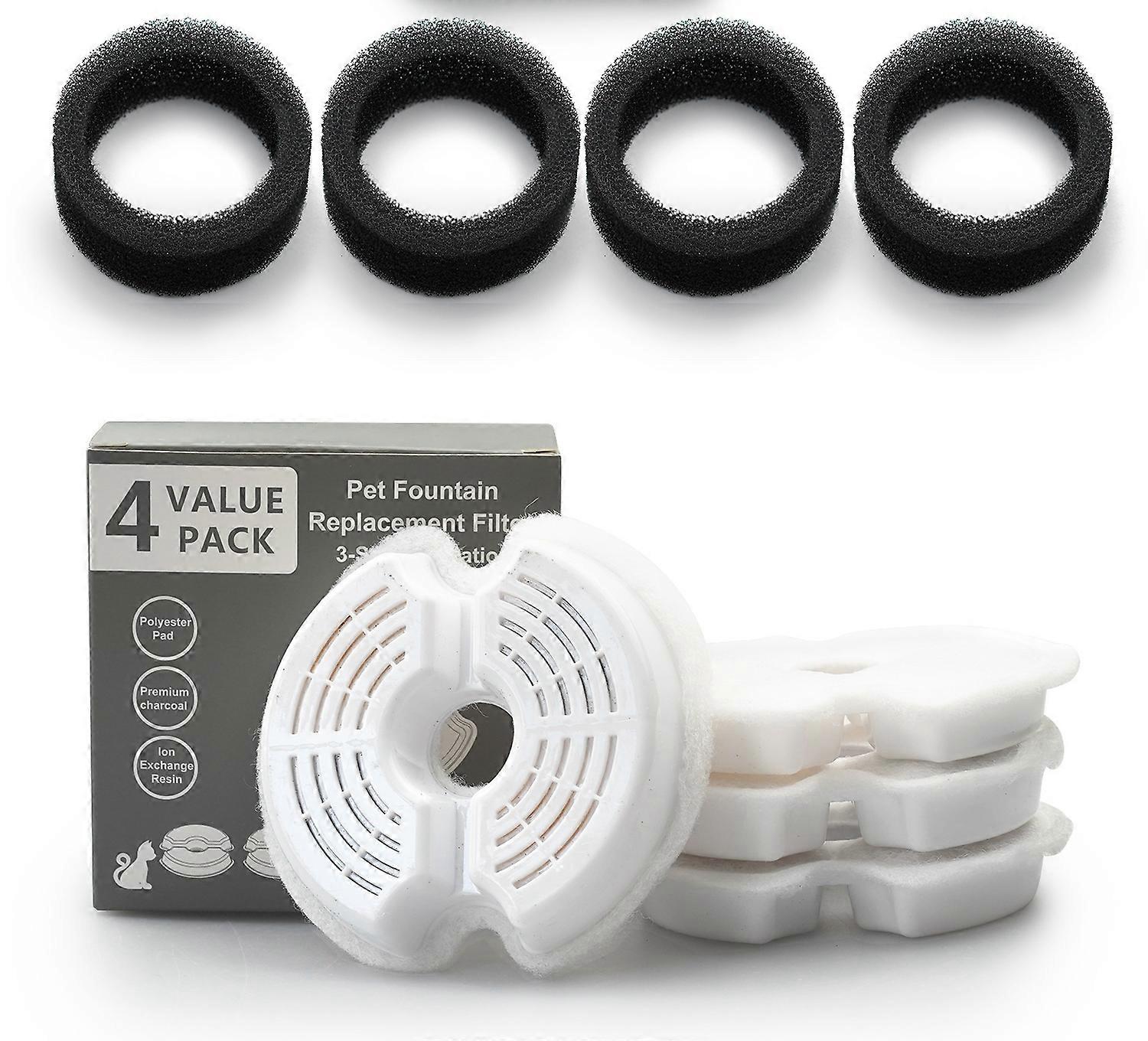 Pet Fountain Filter Replacement - 4 Pack Cat Fountain Filter Replacement
