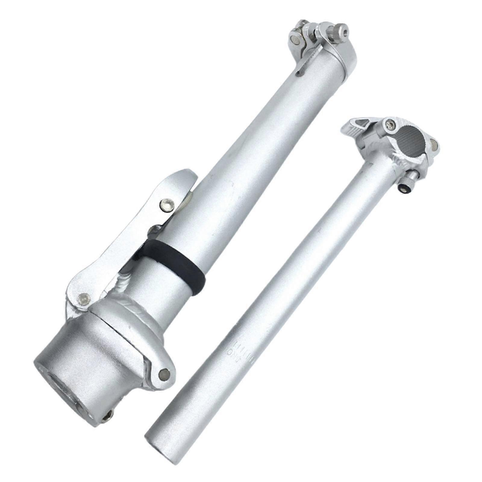 Handlebar Stem Head Tube Folding Bicycle Bike Component Quick Release Silver
