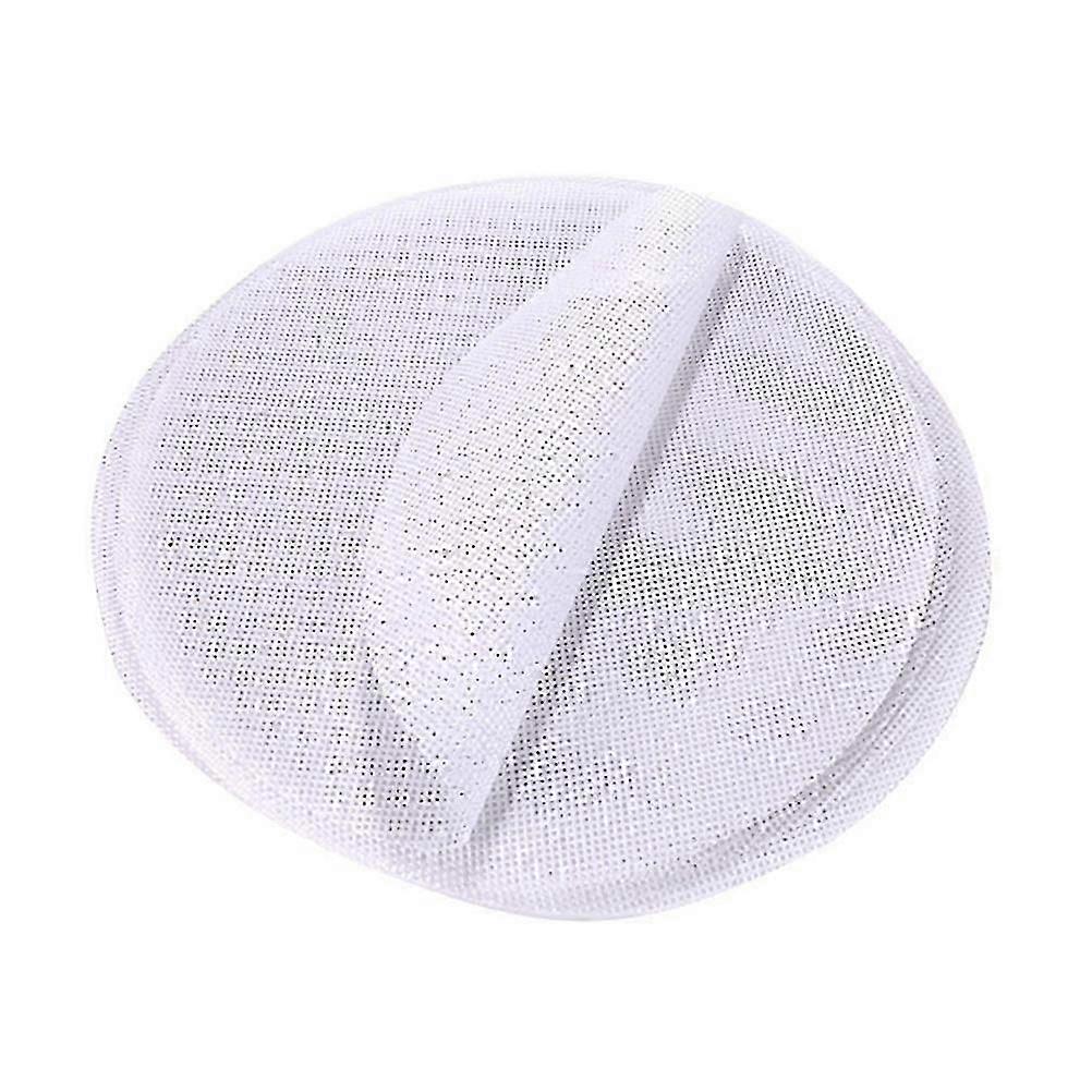 10pcs Reusable Round Shape Design Steamer Pads Mat Silicone Non-slip Dumplings Mat Steamed Buns Baking Pastry Dim Sum Mesh-diameter (diameter 32cm Whi