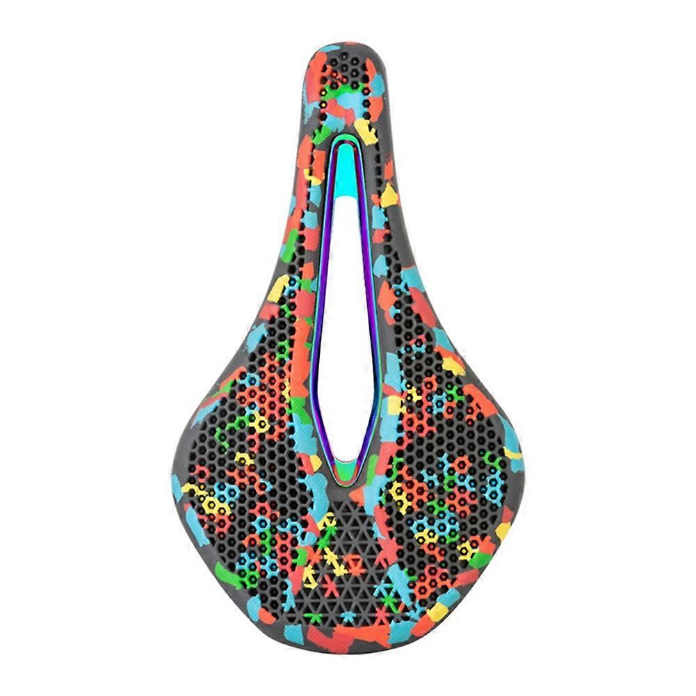 3D Printing Bike Saddle Polyurethane+Carbon Fiber Breathable Bicycle Seat Cushion-Honeycomb