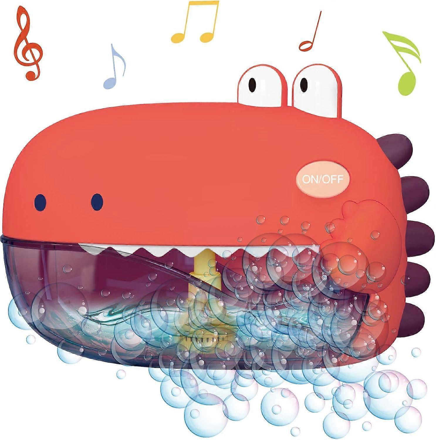 Dinosaur Bubble Machine, Bath Time Fun With Automatic Bubble Maker, Selection Modes Including Children'S Songs, Safe And Durable Construction,