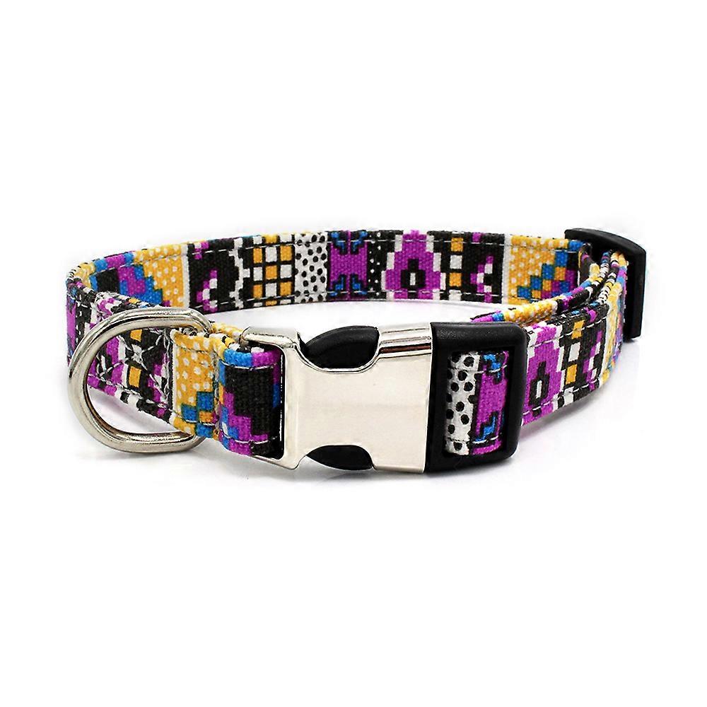 Personalized Dog Collar with Bohemian Style, Durable Double Layer Quick Release Buckle for Your Pet's Comfort