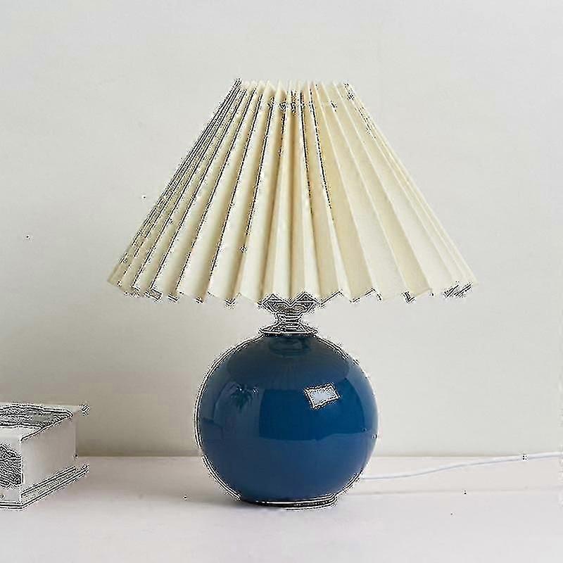 Pleated Lampshade Bedside Lamp