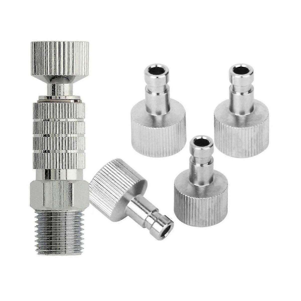 1Set Airbrush Quick Disconnect Coupler Fitting Adapter with 4 Fittings 1/8inch Part Air Horse Airbr Edition a