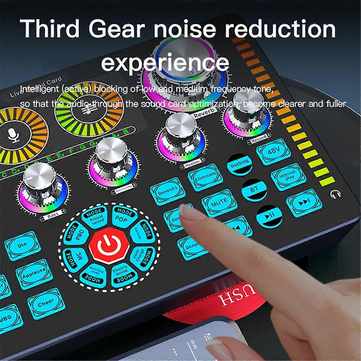 Udio Mixer USB External Sound Card Live Broadcast Sound Card