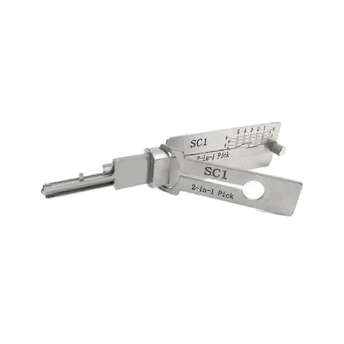 الأقفال Lishi 2 في 1 أدوات Sc1 للباب المدني قفل فتاحة أداة يدوية المهنية الأقفال اليد T