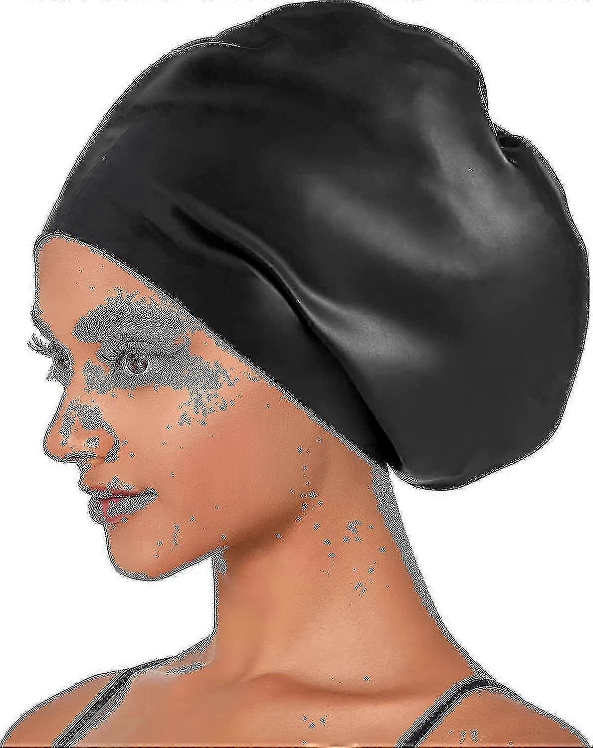 Bonnet de bain en silicone pour cheveux longs extra large bonnet de bain imperméable