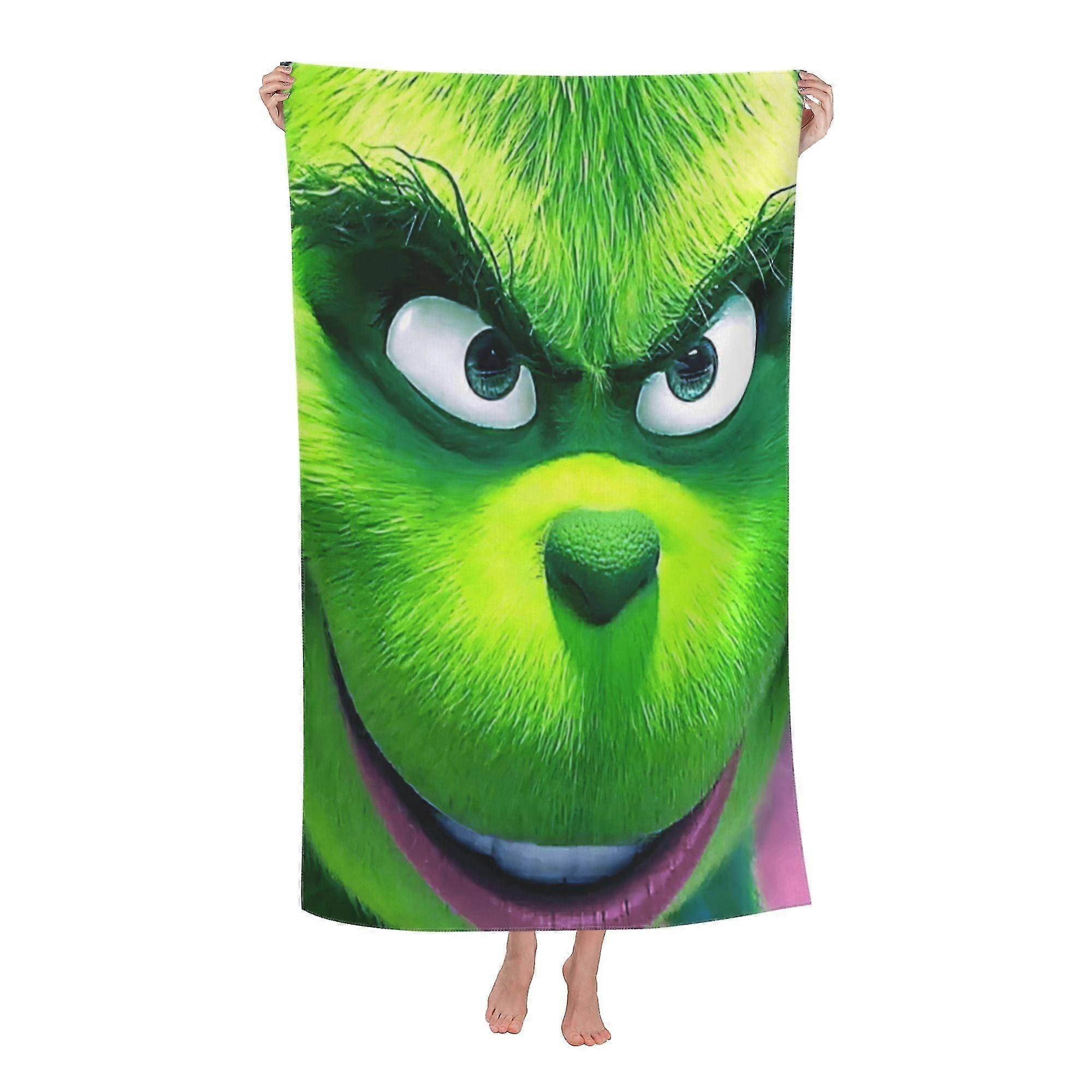 The Grinch Beach Towel, Large Microfiber Bath Towel #t715