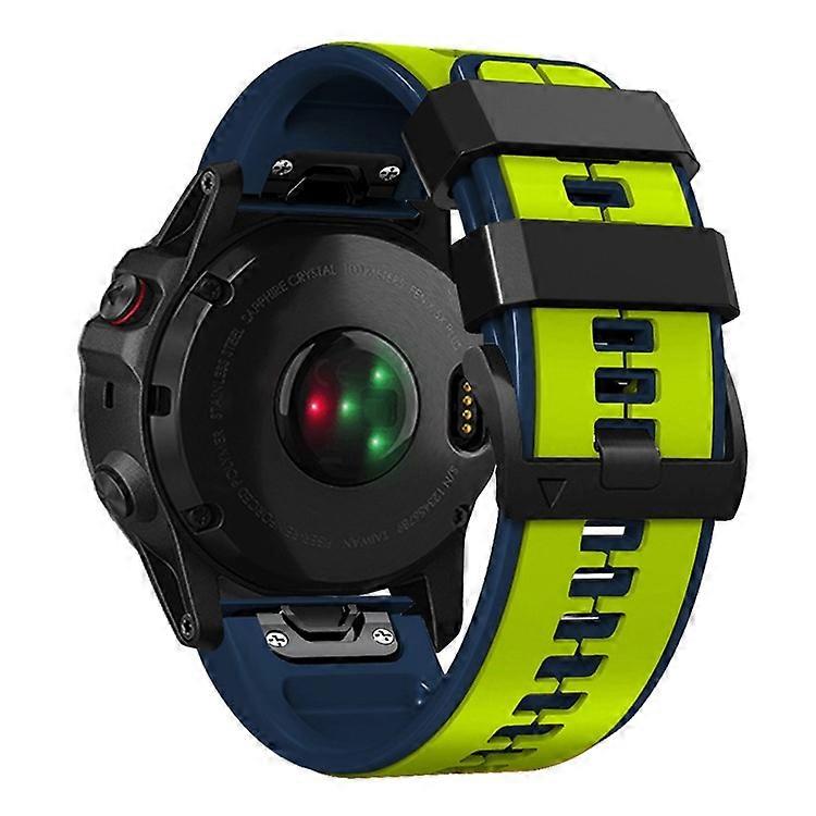Compatible For Garmin Tactix 7 Pro / Fenix 7X / Fenix 6X Pro Silicone Wrist Strap Replacement Dual Color Smart Watch Band 26mm
